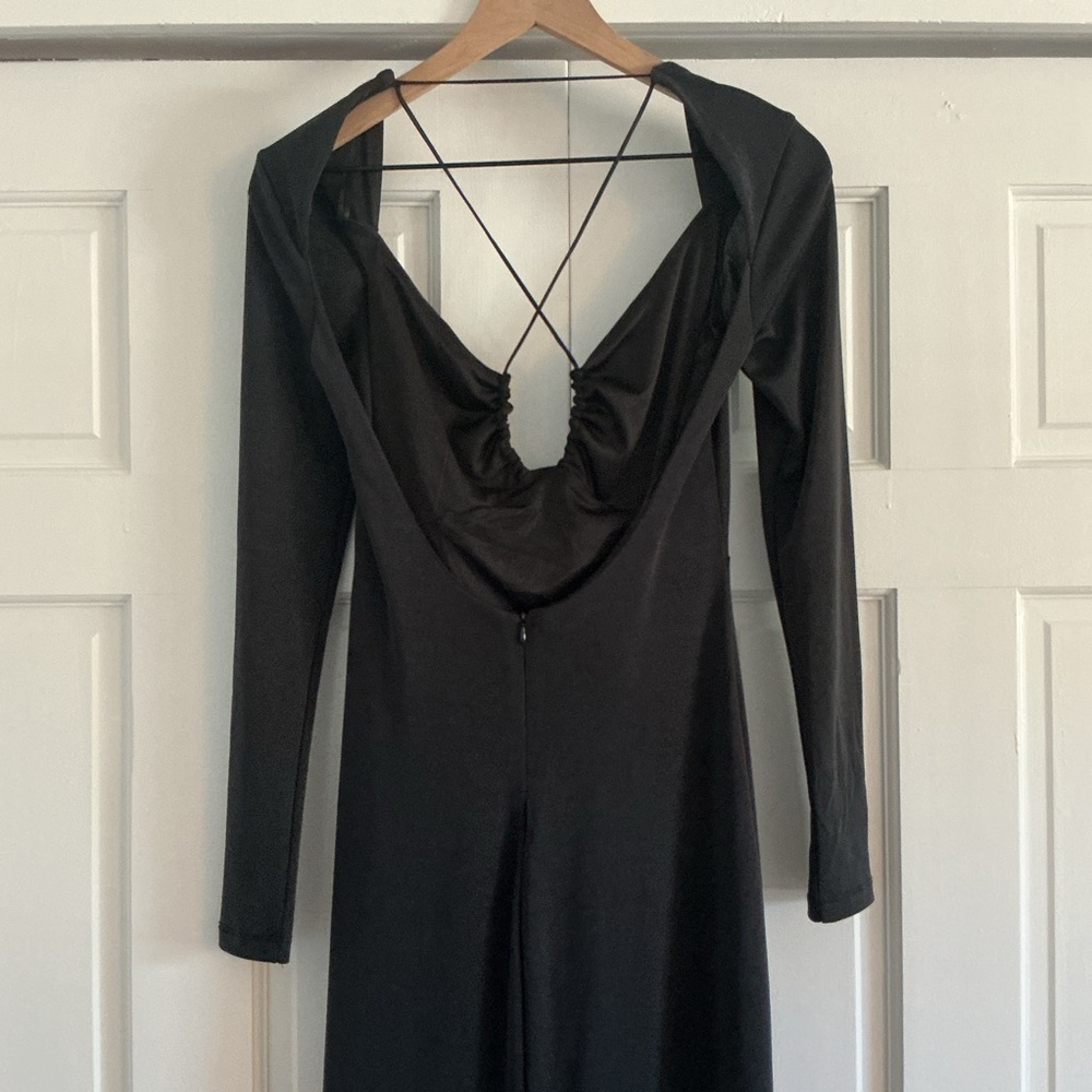 Jason Wu Black Strappy Slinky Dress Size Small Whimsigoth Witchy Dark Romantic - Picture 5 of 8